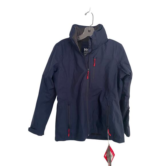 NWT Helly Hansen Women’s Crew Hooded Midlayer Jacket 2.0, Small, Navy, 190$ - Picture 2 of 8